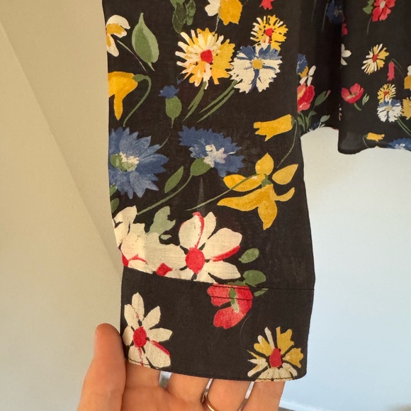 Sezane Floral Button-Up Blouse - Picture 2 of 3